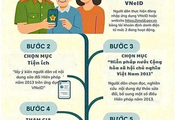 Tham gia góp ý đối với dự thảo Nghị quyết sửa đổi, bổ sung  một số điều của Hiến pháp nước Cộng hoà xã hội chủ nghĩa Việt Nam  năm 2013 qua ứng dụng VNeID